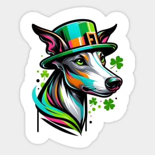 Greyhound Celebrates Vibrant Saint Patrick's Day Sticker